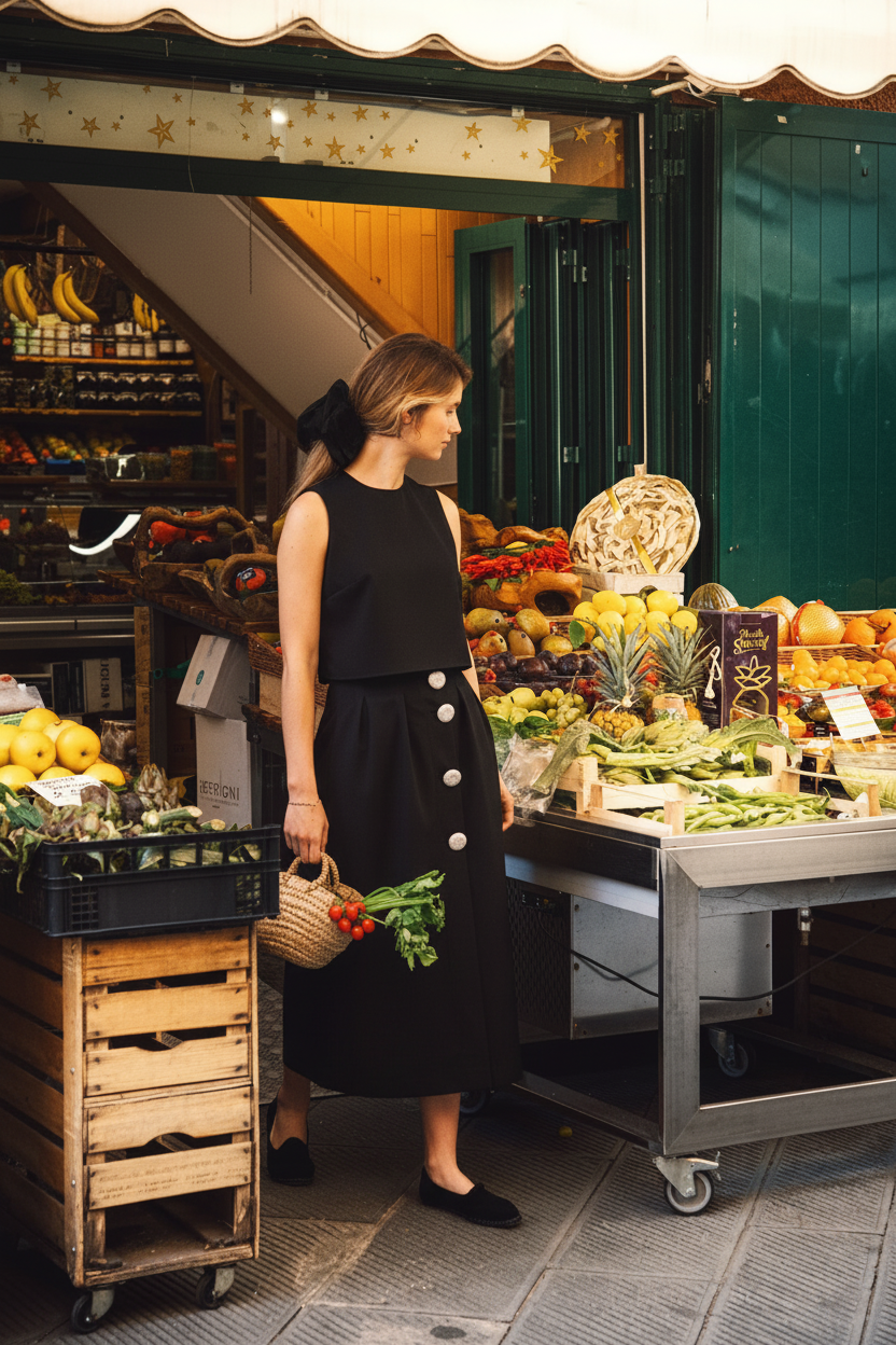 Completo ROMA Icon & Crop top | Crêpe di seta