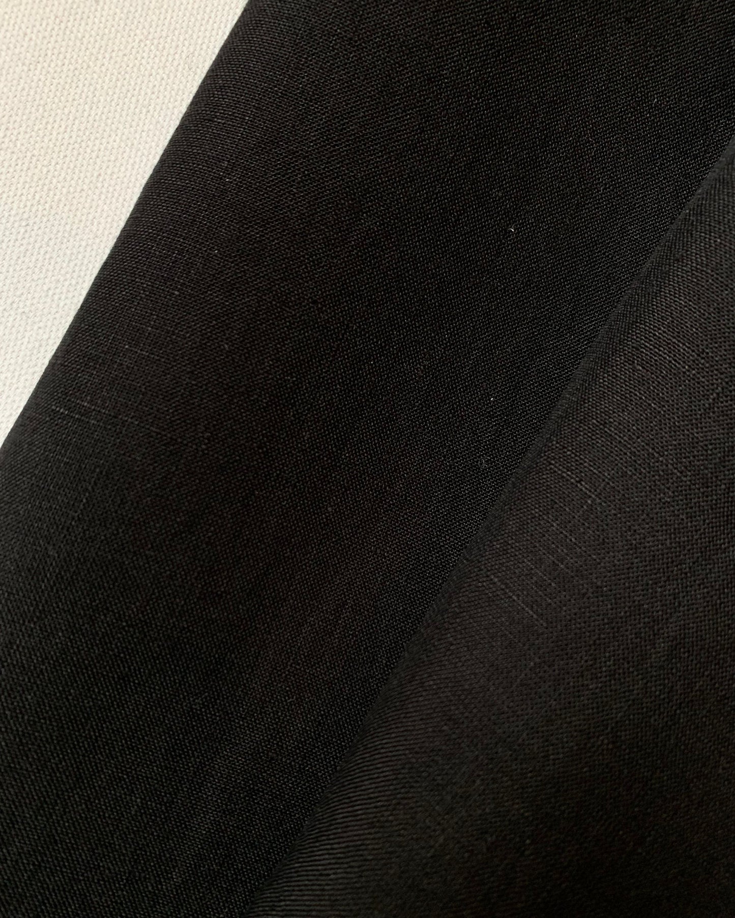 tessuto 100% lino nero