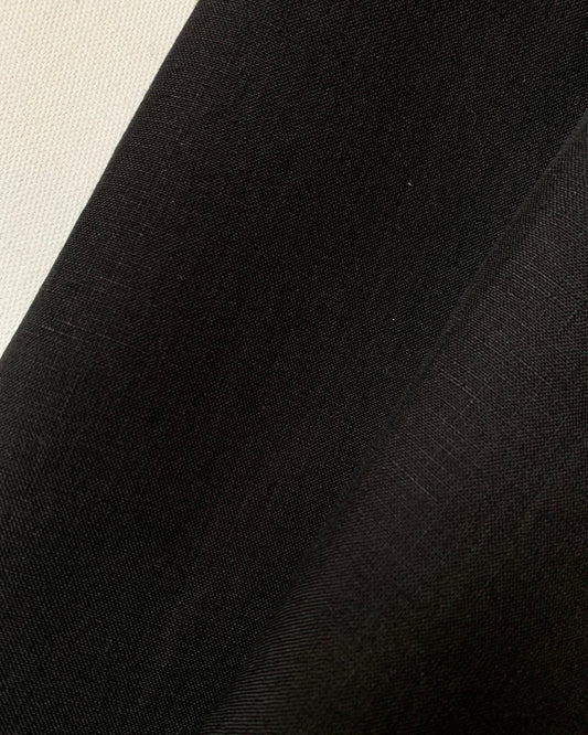 tessuto 100% lino nero