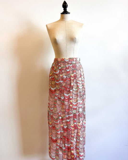 gonna a portafoglio longuette full paillettes