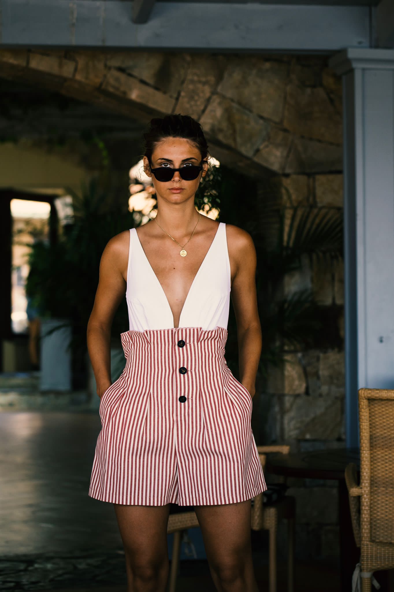 Shorts PORTOFINO | Cotone millerighe