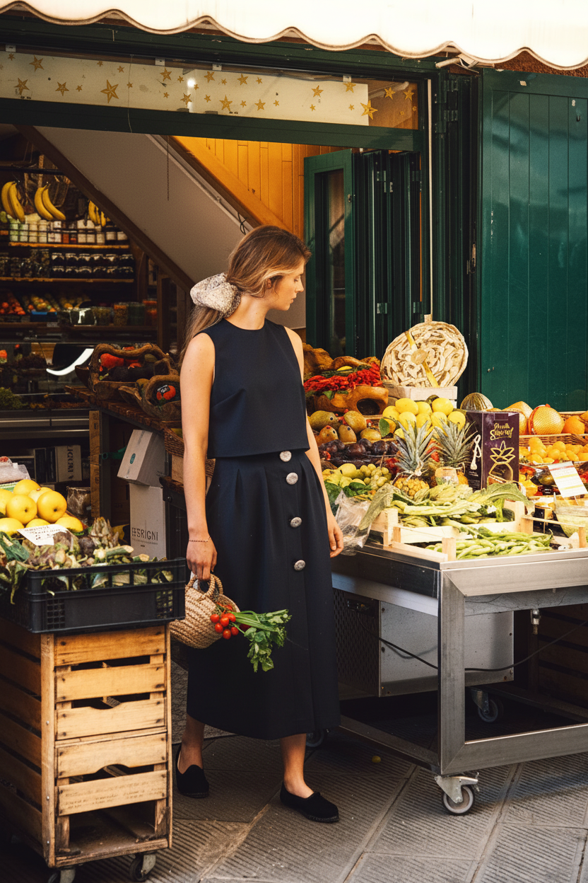 Completo ROMA Icon & Crop top | Crêpe di seta
