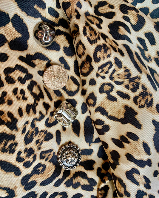 esempio bottoni in metallo per personalizzare la tua Globazine in tessuto animalier